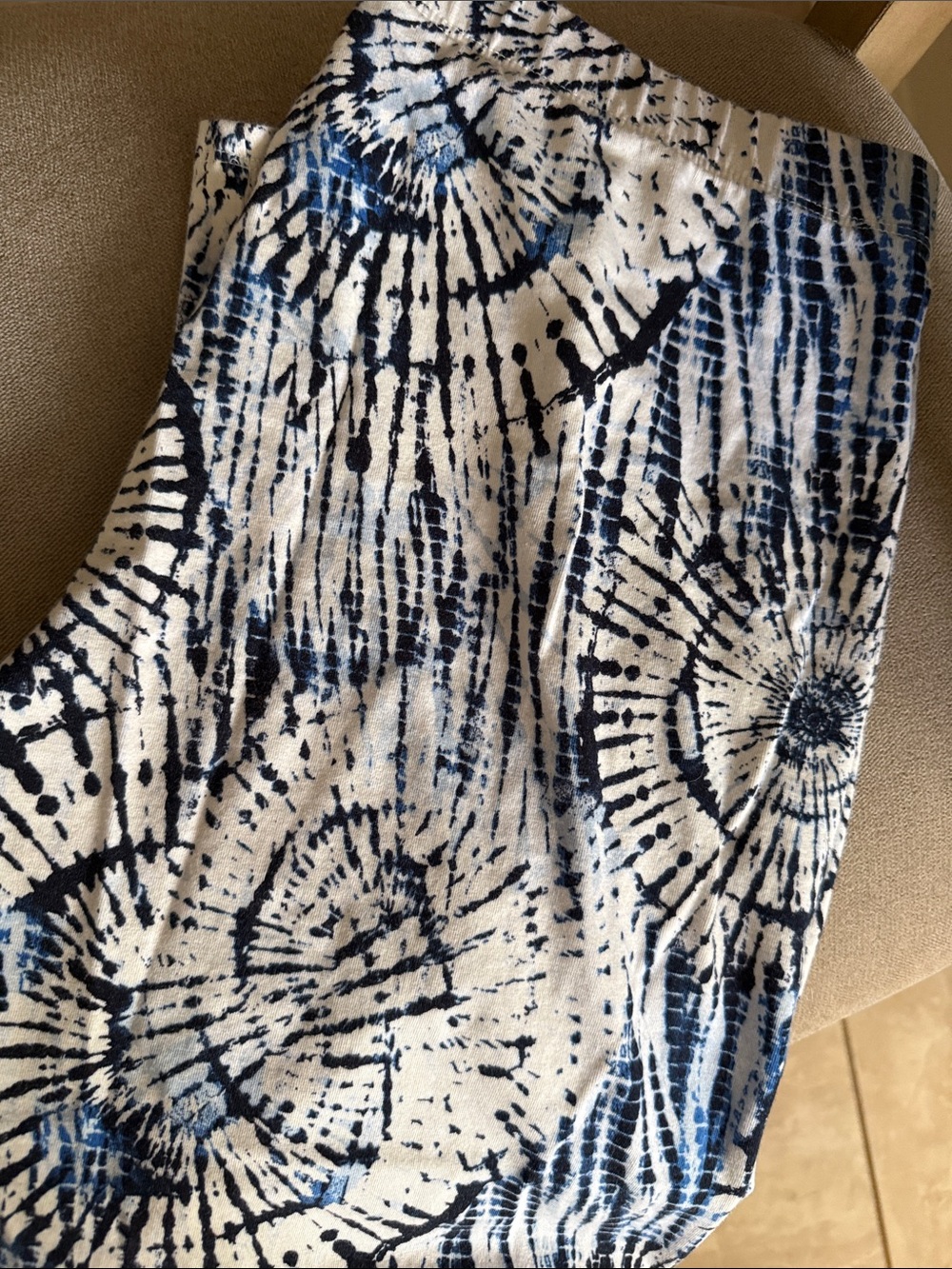 No Boundaries Navy and White Tie-Dye leggings